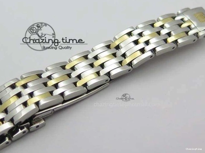 0111 De Ville 27mm SS YG Ladies MK 1:1 Best Edition White MOP Dial On SS Bracelet Ronda Quartz Sophisticated 8192